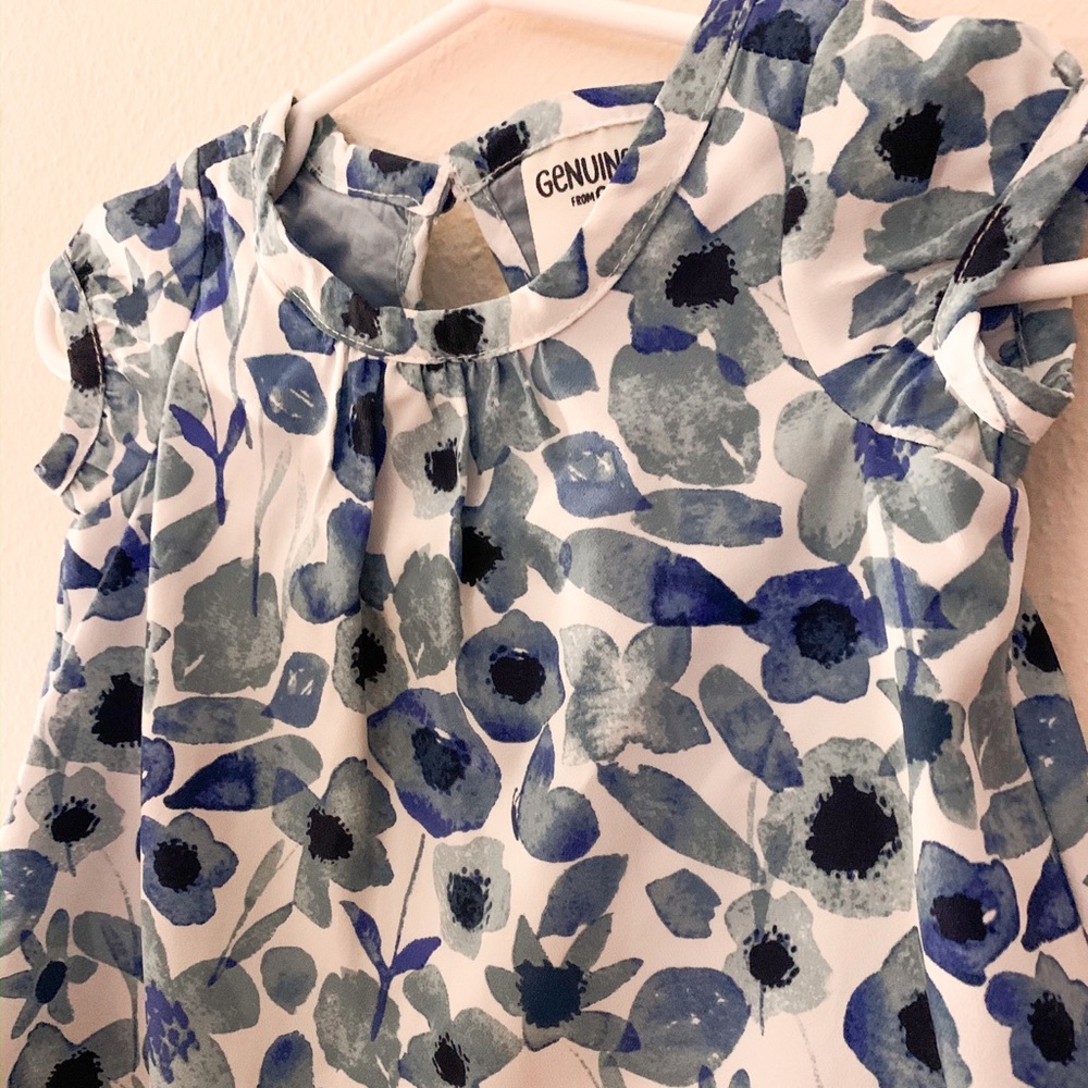 Baby girls blue flower dress